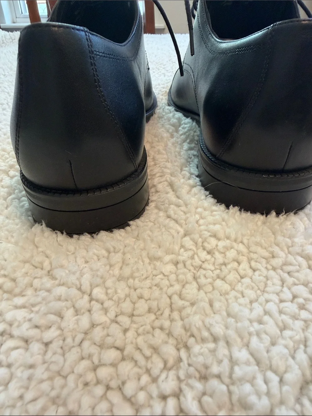 NWT Cole Haan Black Leather Cap-Toe Derby Shoes